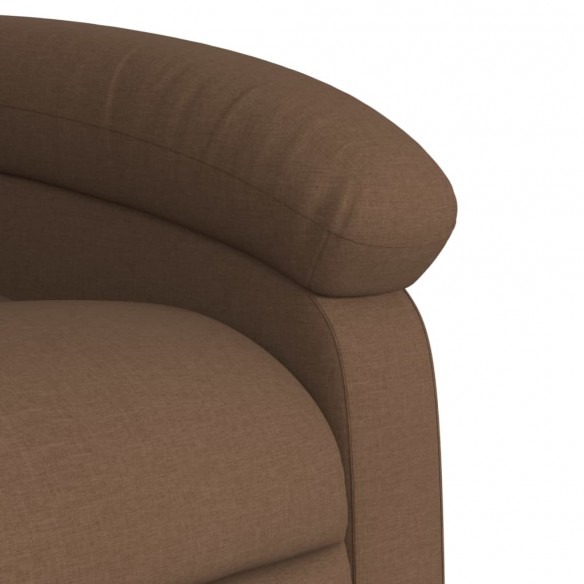 Fauteuil inclinable de massage électrique marron tissu