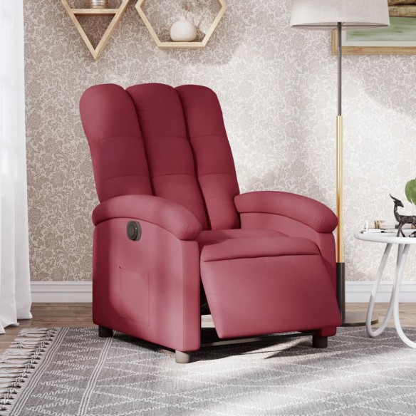 Fauteuil inclinable électrique Rouge bordeaux Tissu