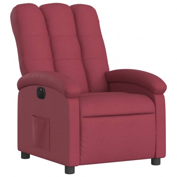 Fauteuil inclinable électrique Rouge bordeaux Tissu