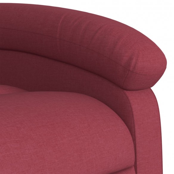 Fauteuil inclinable électrique Rouge bordeaux Tissu