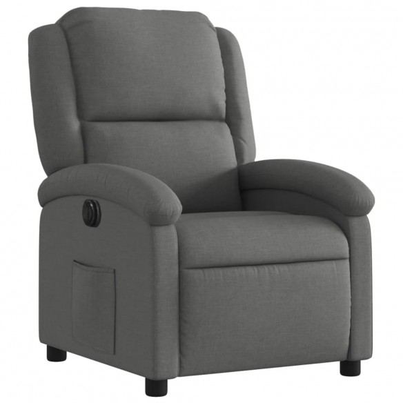 Fauteuil inclinable électrique Gris foncé Tissu