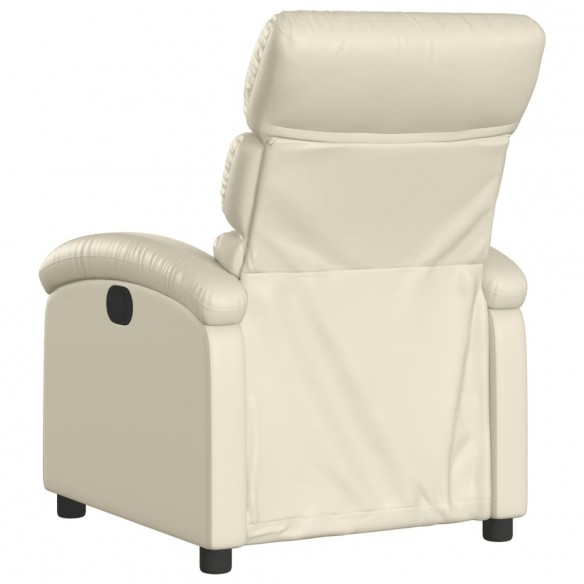 Fauteuil inclinable électrique Crème Similicuir