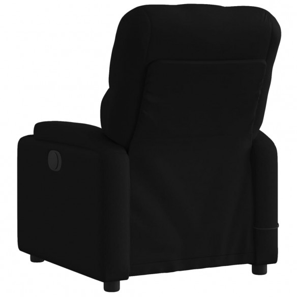 Fauteuil de massage inclinable électrique Noir Tissu