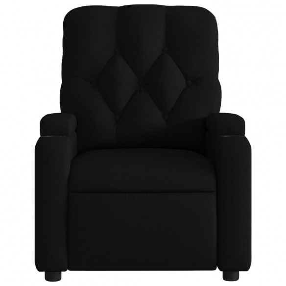 Fauteuil de massage inclinable électrique Noir Tissu