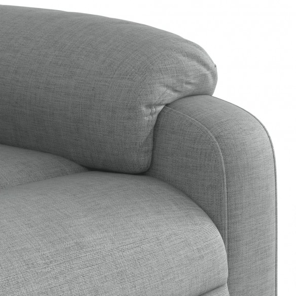 Fauteuil de massage inclinable électrique gris clair tissu