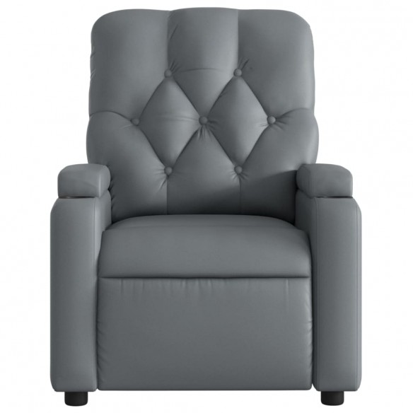 Fauteuil inclinable électrique Gris Similicuir