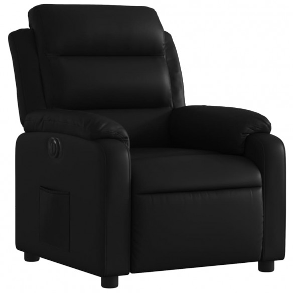 Fauteuil inclinable électrique Noir Similicuir