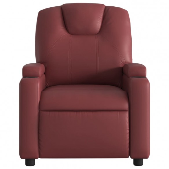 Fauteuil de massage inclinable électrique rouge bordeaux