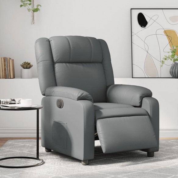 Fauteuil inclinable électrique Gris Similicuir