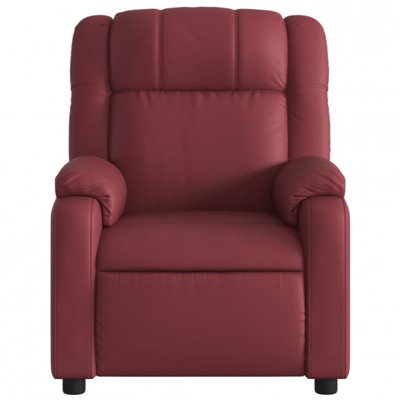 Fauteuil de massage inclinable électrique rouge bordeaux