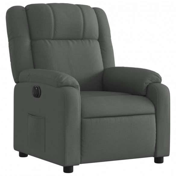 Fauteuil inclinable électrique Gris foncé Tissu