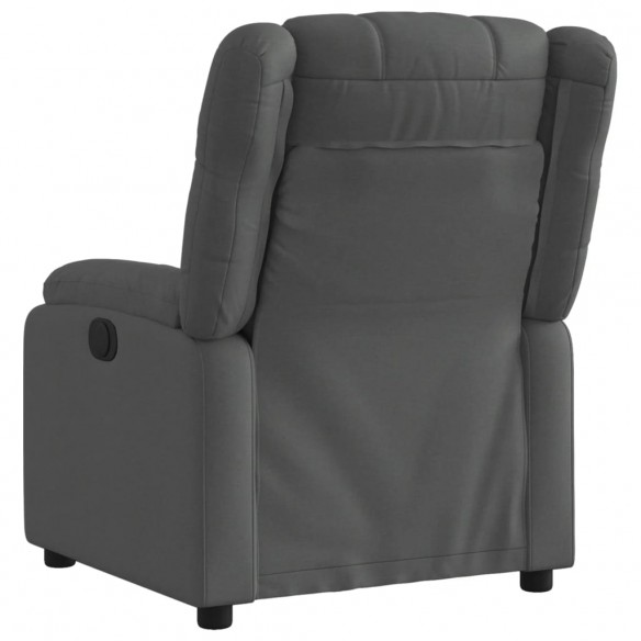 Fauteuil inclinable électrique Gris foncé Tissu