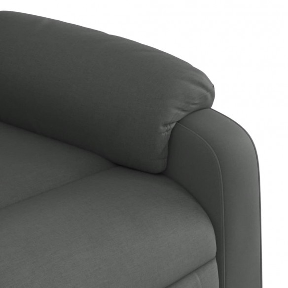 Fauteuil inclinable électrique Gris foncé Tissu