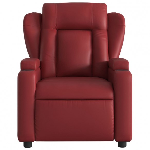 Fauteuil de massage inclinable électrique rouge bordeaux