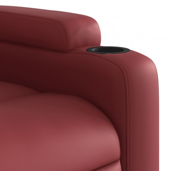 Fauteuil de massage inclinable électrique rouge bordeaux