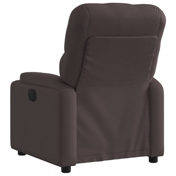 Fauteuil inclinable électrique Marron foncé Tissu