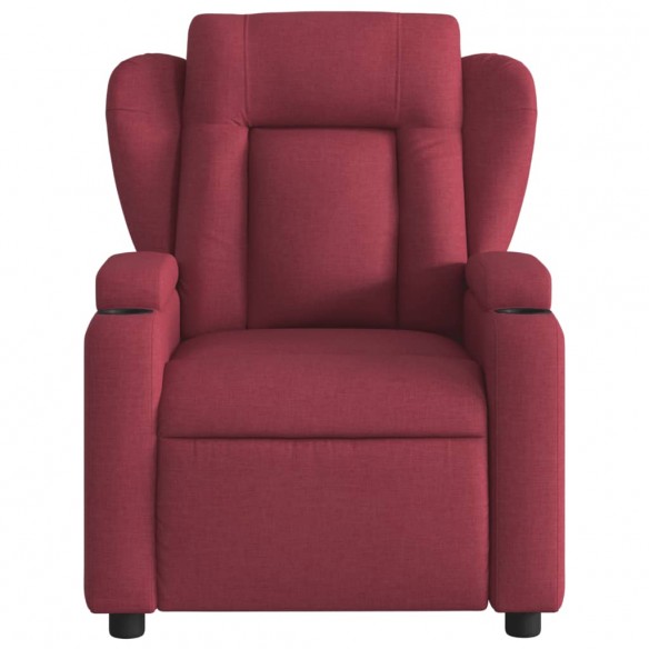 Fauteuil de massage inclinable électrique Rouge bordeaux Tissu