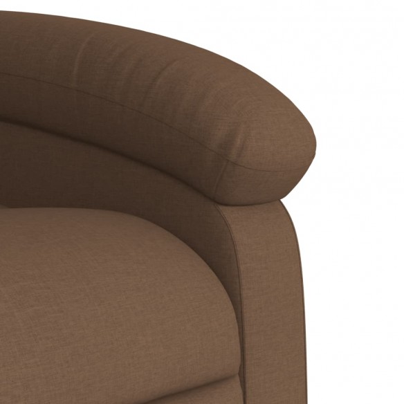 Fauteuil inclinable électrique Marron Tissu