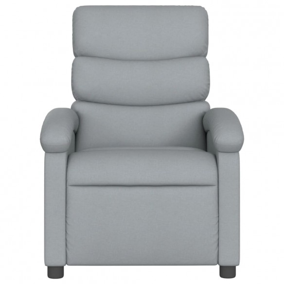 Fauteuil de massage inclinable électrique gris clair tissu