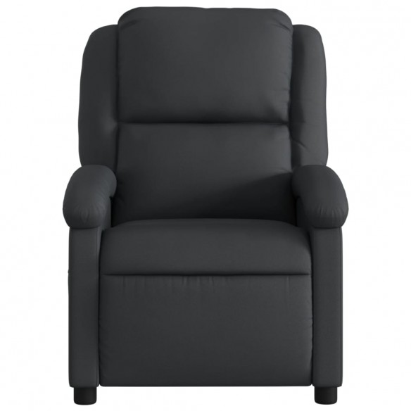 Fauteuil de massage inclinable électrique noir cuir véritable