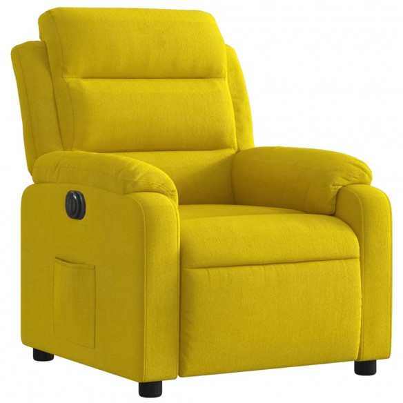 Fauteuil inclinable électrique jaune velours