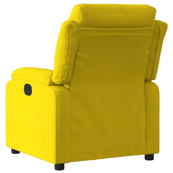 Fauteuil inclinable électrique jaune velours