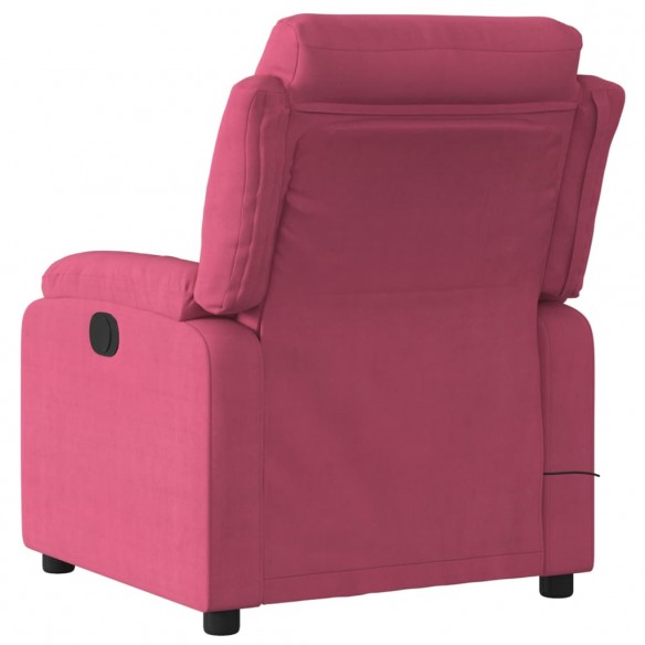 Fauteuil de massage inclinable rouge bordeaux velours