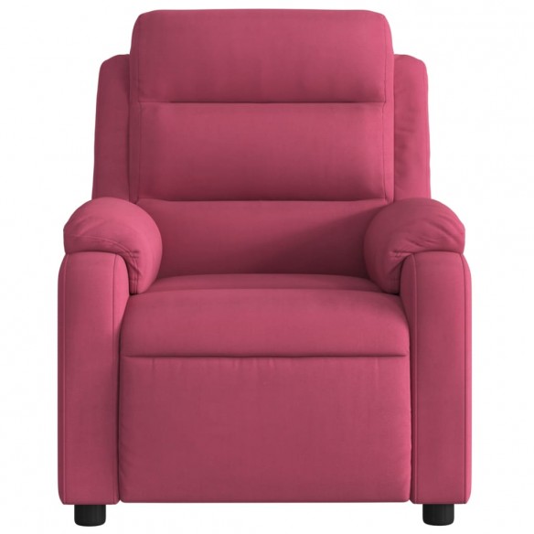 Fauteuil de massage inclinable rouge bordeaux velours