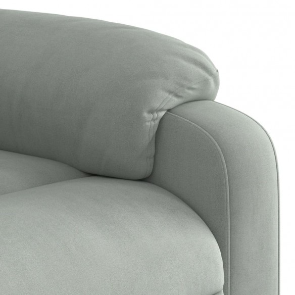 Fauteuil inclinable gris clair velours