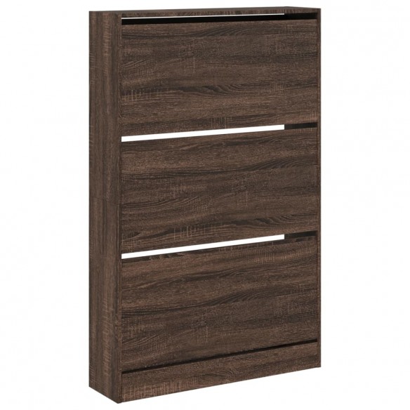 Armoire à chaussures chêne marron 80x21x125,5cm bois ingénierie