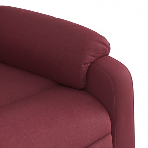 Fauteuil inclinable de massage électrique Rouge bordeaux Tissu