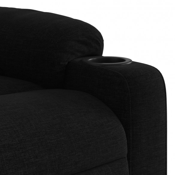 Fauteuil de massage inclinable Noir Tissu