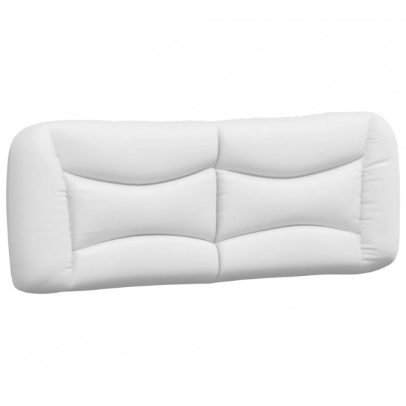 Coussin de tête de lit blanc 140 cm similicuir