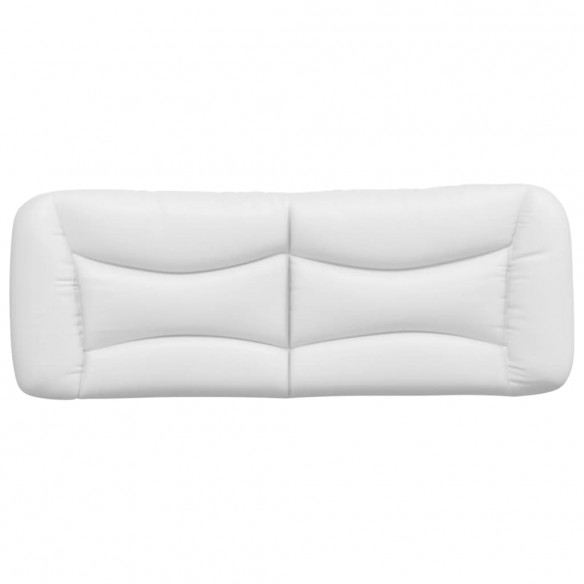 Coussin de tête de lit blanc 140 cm similicuir