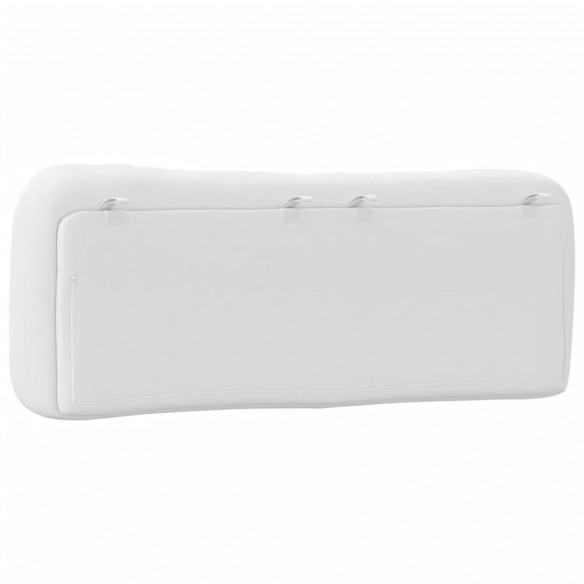 Coussin de tête de lit blanc 140 cm similicuir