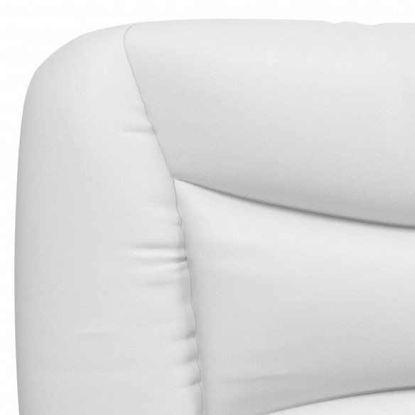 Coussin de tête de lit blanc 140 cm similicuir