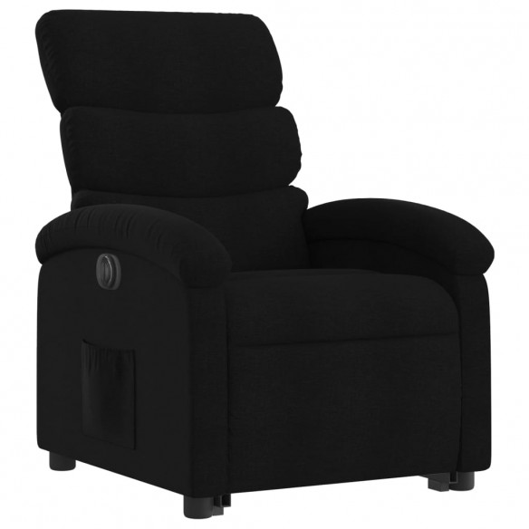 Fauteuil inclinable électrique noir tissu