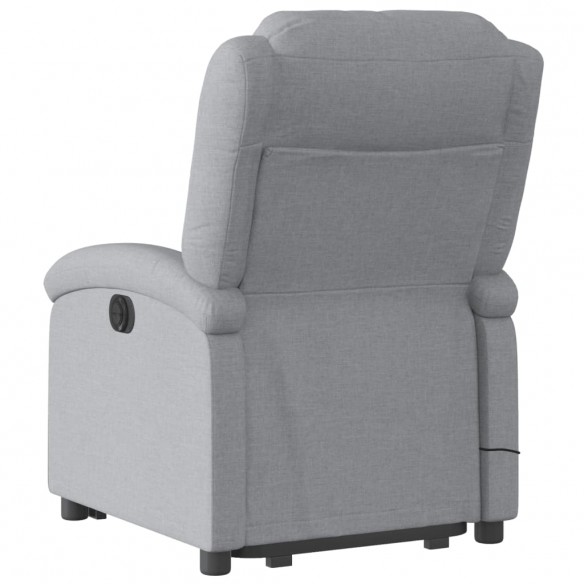 Fauteuil de massage inclinable Gris clair Tissu