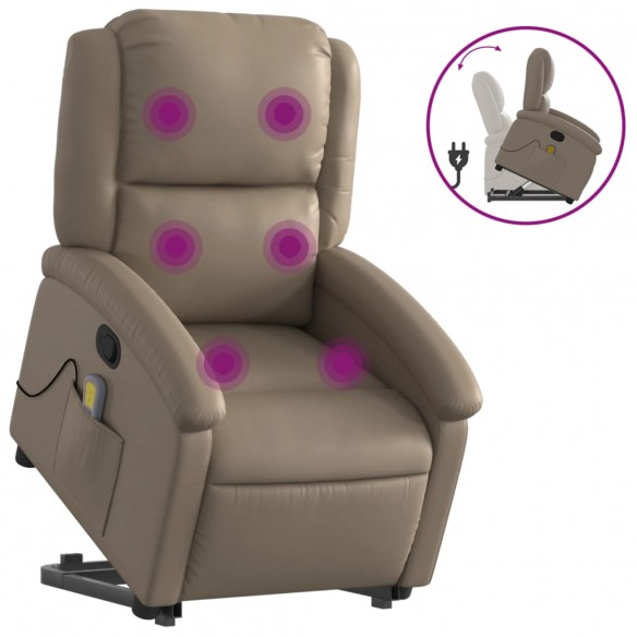 Fauteuil inclinable de massage Cappuccino Similicuir