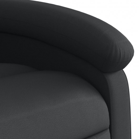 Fauteuil inclinable de massage noir cuir véritable