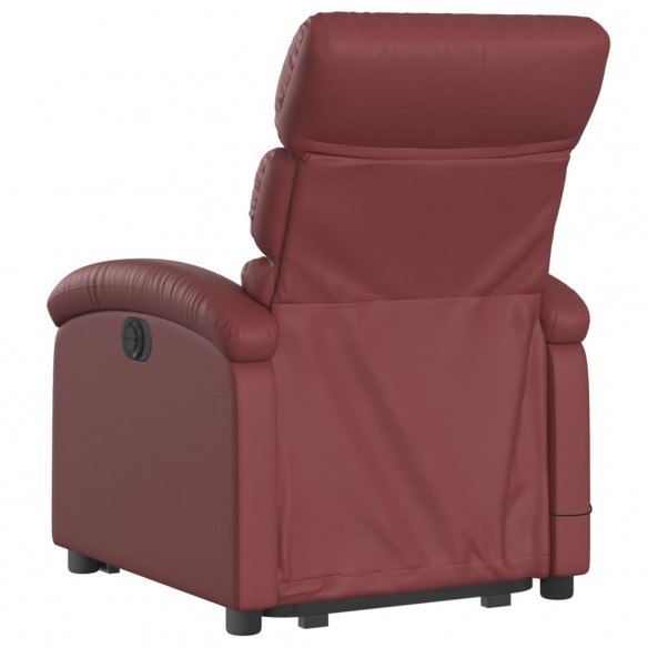 Fauteuil inclinable de massage électrique rouge bordeaux