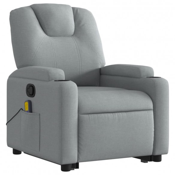 Fauteuil de massage inclinable Gris clair Tissu