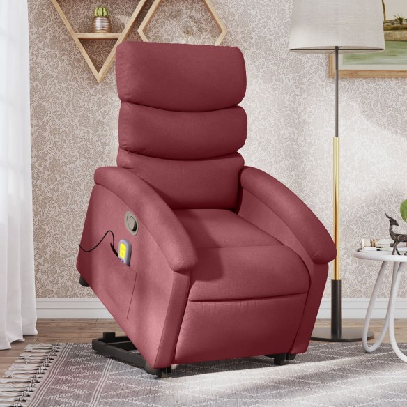 Fauteuil inclinable de massage Rouge bordeaux Tissu