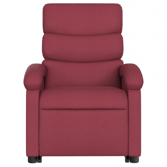 Fauteuil inclinable de massage Rouge bordeaux Tissu