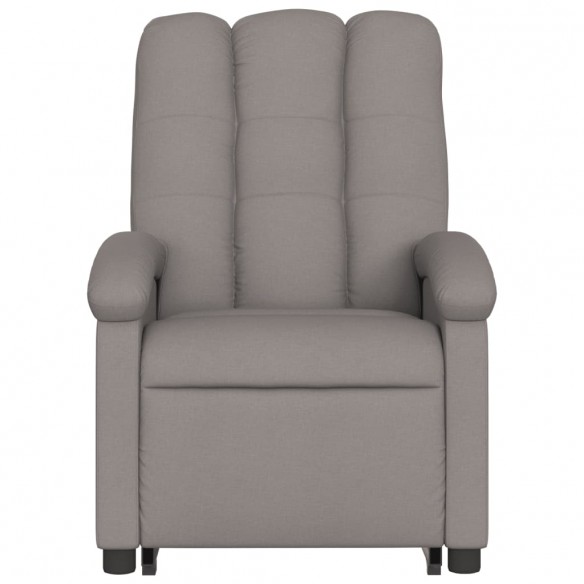 Fauteuil inclinable de massage électrique Taupe Tissu