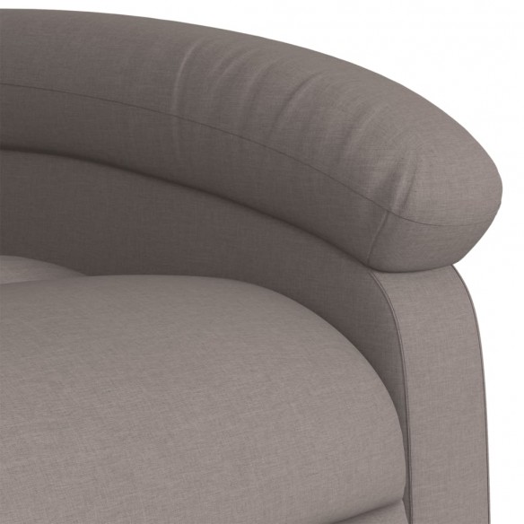 Fauteuil inclinable de massage électrique Taupe Tissu