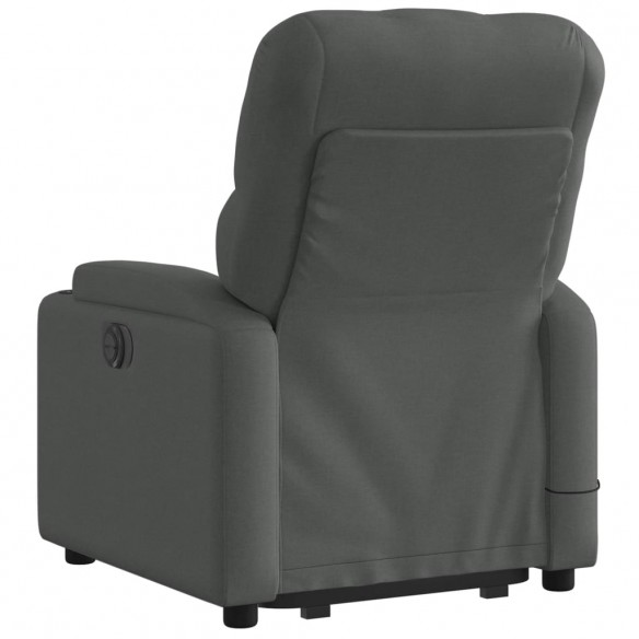 Fauteuil de massage inclinable Gris foncé Tissu