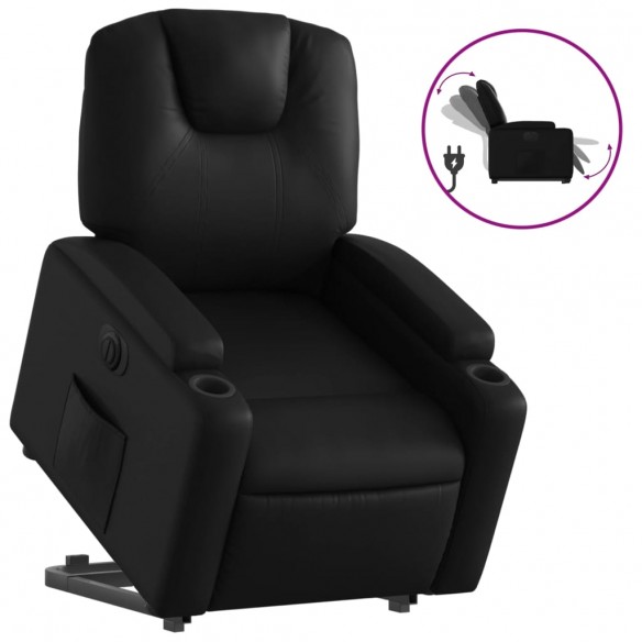 Fauteuil inclinable électrique noir similicuir