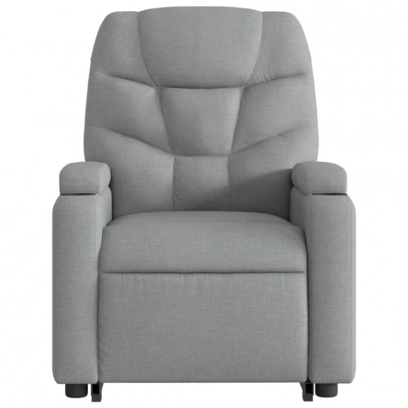 Fauteuil inclinable de massage électrique Gris clair Tissu