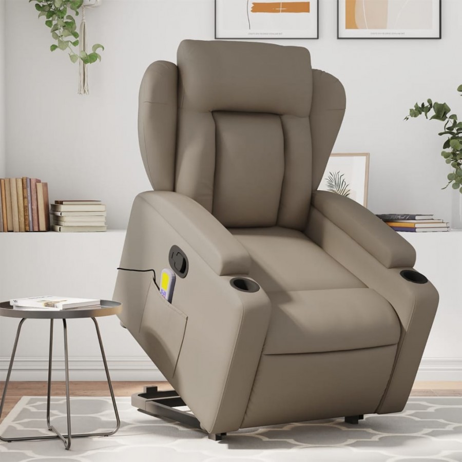 Fauteuil inclinable de massage Cappuccino Similicuir